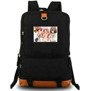 Baka Tosuto Shokanju rackpack Comic Daypack Himeji Mizuki School Bag Anime Print Rucksack Leisure Leisure School Back Day Day Pack