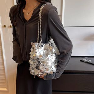 Multi paljetter lyxiga designer kvinnor axelväska lady handväska kedja tote crossbody afton middag underarmsäck satchel 231222