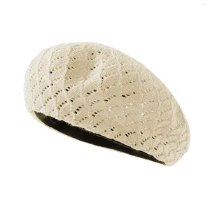 Beretti in stile Inghilterra cappello da berretto a maglia berretto a maglia sottile fattura e temperamento per campeggiare in campeggio per lo shopping