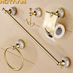 Stainless Steel ceramic Bathroom Accessories Paper Holder Towel Bar Ring bathroom sets YT10200A 231221