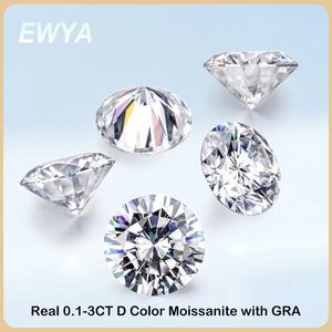 Real 1 2 3 65 8 мм D VVS1 Сертифицированная лаборатория, выращенная Moissanita Diamonds Loose Gemstones Stones для украшений с GRA 231221