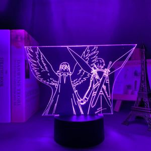 Luci notturne acriliche 3d a led leggera anime spada arte online figura per decorazioni per la camera da letto tavolo da regalo di compleanno della luce notturna manga s3157