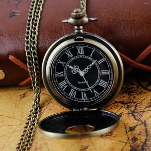 Pocket Watches Minimalist Style Hollow Number Exquisite Quartz Watch Vintage Necklace Pendant Clock Men's and Women's Holiday Gift