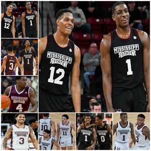 Mississippi State Basketball Jersey NCAA Stitched Jersey Alla namnnummer män kvinnor ungdom broderade Andrew Taylor Isaac Stansbury Josh Hubbard Jaquan Scott