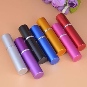 Free Shipping 12pcs Hot Pump Empty Perfume Sprayer Bottle 5ml 10ml Aluminum Glass Anodized Compact Fragrance Mini Spray Scent-Bottles Nqqot