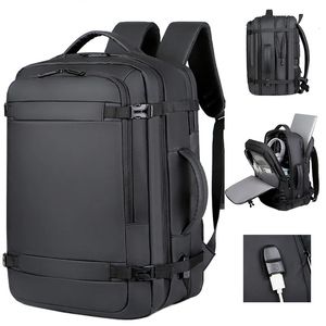 40Lexpandable USB Travel Rucksack Flug zugelassene Tragetaschen für Flugzeuge wasserfest haltbar 17inch Rucksack Männer 231222