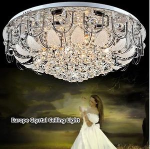 Chandeliers Modern Simple Luxury Living Room Led Chandeliers E14 Ceiling Lamps Dimmable Lustre De Cristal Bright Crystal Glass Ceiling Lamp Fo