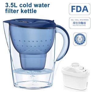 Kolalkaliskt vattenfilter Vattenkanna Ionizer Kök Purify Kettle Filter 3.5L Högkvalitativ kanna hushåll för gåvor 231221