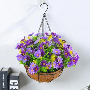 Decorative Flowers Long-lasting Artificial Realistic Spring Simulation Flower Hanging Baskets Non-fading Beautiful Home Decor With Various