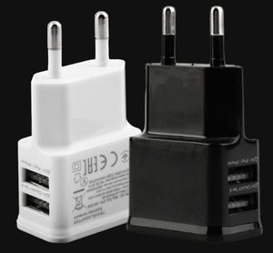 USEU Fiş 5V 2A Çift USB Port EU Fiş AC Duvar Şarj Cihazı Adaptörü Not 2 3 Cep Telefonu Tableti Whole8485183