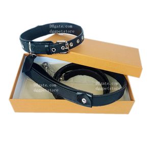 Collar per cani per cani di design collare per cani da marca con colletto in pelle di lusso di vecchia fiore classica che è elegante, morbido e confortevole colletto nero per animali domestici 200 200