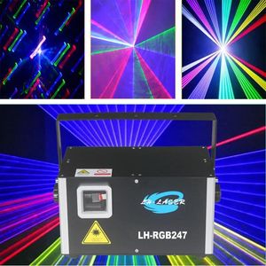 Aydınlatma ILDA DMX512 2500MW RGB Lazer Aydınlatma Animasyon Havai Fişek Dövme DJ Noel için Işın Efektleri