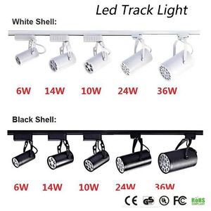 Işıklar DHL CE ROHS UL LED Track Işık 6W 10W 14W 24W 36W 120 Işın açısı LED tavan spot ışığı AC 85265V LED Spot Aydınlatma