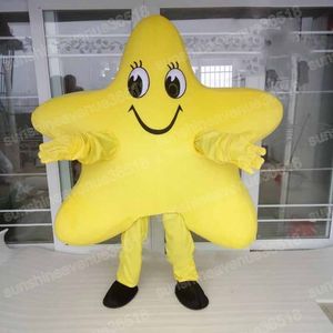 Adult size Yellow Star Mascot Costume Cartoon theme character Carnival Unisex Halloween Carnival Adults Birthday Party Fancy Outfit For Men Women