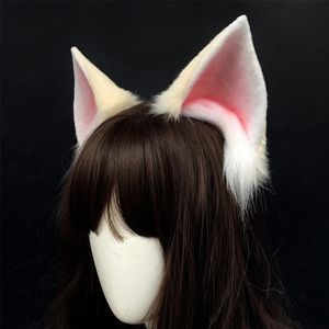 アニメの毛皮の耳kda猫lol ahriコスプレdiy hairhoopヘアバンド衣装アクセサリー用ヘッドウェア231221