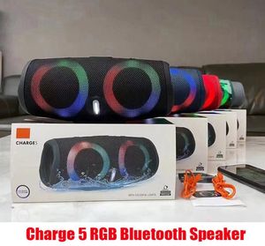 Зарядка 5 RGB Light Bluetooth -динамик заряда 5 портативные мини -беспроводные водонепроницаемые сабвуферы.