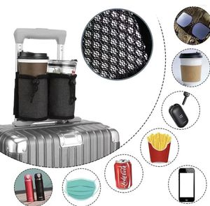 Storage Bags 1PC Luggage Armrest Organizer Water Cup Beverage Bag Travel Fits All Suitcase Handle Hanging Holder