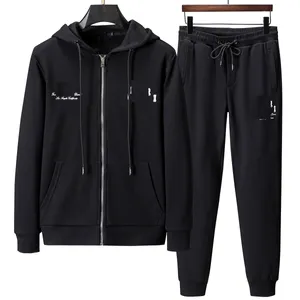 Herren Hoodie setzt zwei Teile Sweatshirts + Sweatpant Cardigan Mantel MASTEN AUTENT WINTER WINTER WARM KLEICH MÄNDLICHEN CASISSIEREN SPRACTSUCH SOITS007