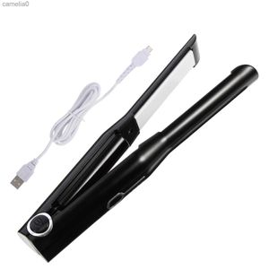 Hår curlers raktare hår rätare trådlös curler enhet rullar volym USB curling wand abs rese mini ironl231222