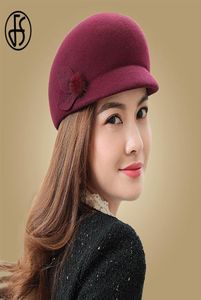 FS Fashion Wool Beret Hat For Women Warm Winter Black Felt Cap British Girls Berets Lady Solid Color Slouchy Autumn Hats Female9494321