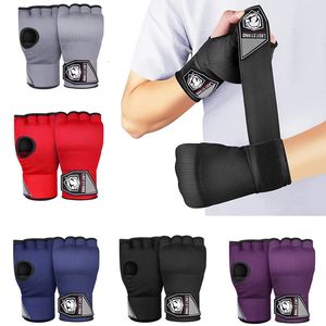 1 pary bokserskie opakuje rękawiczki do pół palców z długim paskiem nadgarstka dla mężczyzn kobiet.