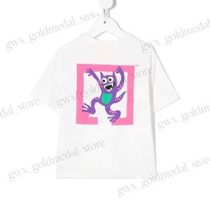 Ofs T-shirt di lusso per bambini T-shirt Offs White Boys Arrow Irregular Girls Summer Short Short Thirts Lettere Stampato di dito sciolto Giovani tees topsxopd camicia offwhite 7 t9