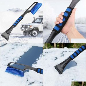 Ice Scraper Vehicle Cleaner Tool Snow Brushes Shovel Removal Brush Winter Cleaning Tools Car Truck Bus Cross Country Racing Drop Deliv Dhiew