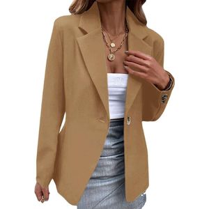2024 Spring Summer Coat Suit Women Office Lady Jacket New Women's Casual Long Sleeve Solid One Button suit Business Woman coat