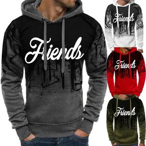 Herren Hoodies Letter Printed Fode Men Hoodie Hochqualität Casual Speckle Sport Pullovers Kapuzenpullover Tops für männliche Kleidung 2024