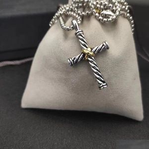 Anhänger Halsketten Herren Halskette Dy Anhänger Jewlery Sier Retro Kreuz Vintage Luxus -Schmuckketten für Männer Designer Halsketten Party Chr DHCDG