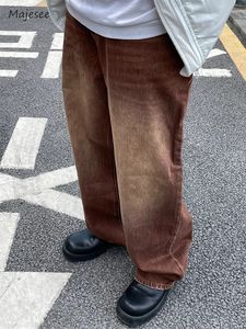 Dżinsy męskie Vintage Codziennie S-3xl Hip Hop Youth Modna moda luźna europejska styl Y2K Proste szerokie spodnie nogi żywy moda 231222