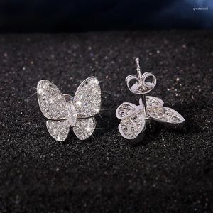 Orecchini per borchie splendide 4 orecchini a farfalla petalo per donne abbaglianti zirconi eleganti design fantasia regalo girl gioielli versatili