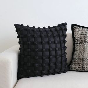 3D Dot Bubble Cushion Cover Gray Black White Light Luxury Pillow Covers Decorative Fashion Home Decor Sofa 231221