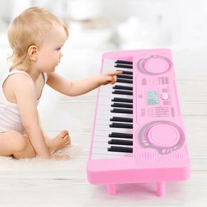 Portátil 37 chaves teclado digital LED exibir piano eletrônico Crianças instrumentos musicais Kids Educational Toy 231221