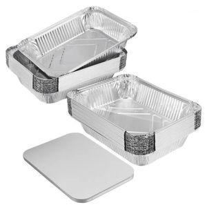 Wrap Gift Wrap 50st Portable Aluminium Foil Barbecue Pans Disponibla Containers (Silver)