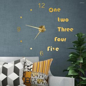 Zegary ścienne DIY 3D akryl bez uderzenia lustro nowoczesny design duży zegar naklejki do salonu wystrój sypialni horloge