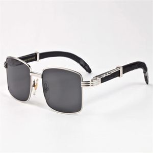 Yeni Buffalo Boynuzlu Güneş Gözlüğü Erkek Moda Spor Ahşap Çerçeve Metal Altın Gümüş Ahşap Güneş Gözlükleri Gafas Oculos de Sol Feminin197s