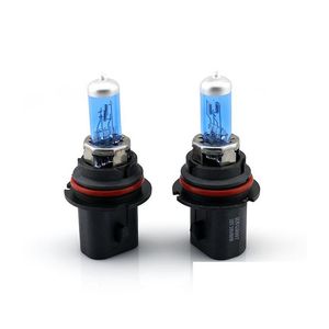 Halogen Car Lights 1Pcs 9007 100W Xenon Super Blue Halogen Car Headlight Bbs Drop Delivery Automobiles Motorcycles Car Lights Lighting Dh1Vb