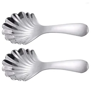 Kaşık 2 pc teaspoon kahve kepçeleri ev tedarik tatlı akşam yemeği ev paslanmaz çelik kompakt 304 metal çok işlevli