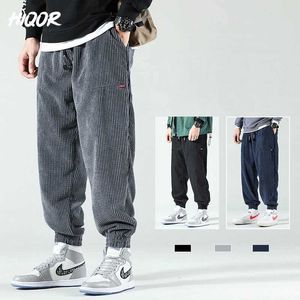 Herren Jeans Hiqor Man 2023 Herbst Winter Cord -Joggingpants Männer Baggy Joggers Fashion Streetwear Casual Fleece Harem Hosen Plus Size 5xl J231222