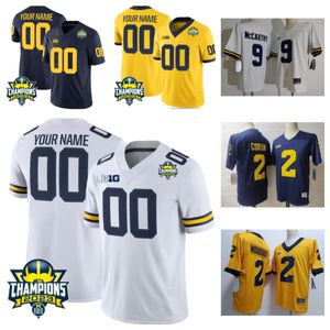 Michigan Wolverines Football Jersey 56 Amir Herring 65 Zak Zinter 51 Crippen 16 Semaj Bridgeman 28 Quinten Johnson 18 Loveland 32 Jaylen Harrell 6 Kody Jones