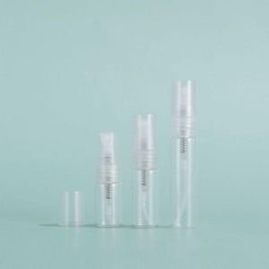 Garrafa de vidro transparente 2ml 3ml 5ml 10ml Recarregável Mini perfume com pulverizador de bomba transparente TSSIW