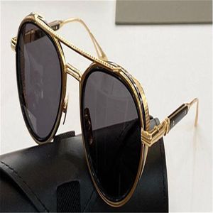 Yeni güneş gözlükleri erkekler tasarım metal retro gözlük epiluxu pilotu Japon el yapımı butik klasik UV UV 400 Glasses En Kalite353p