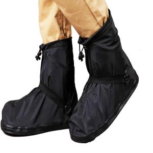 Outdoor Waterproof Rain Shoe Cover Fashion Allmatch Black Boots Flat Overshoes Accessories Zapatos For Men and Woman 231221