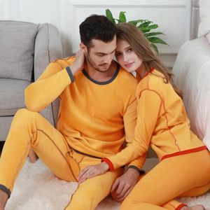 Women's Sleepwear Men Thermal Underwear 2023 Winter Women Long Johns Fleece Base Layer Sets Keep Warm In Cold Weather Size L To 4XL