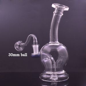 En ucuz cam yağ brülörü bong sigara su borusu nargile 14mm dişi bubbler kafa yağ dab teçhizatlar kuş kafesi süzücü shisha ile kavisli yağ brülör borusu