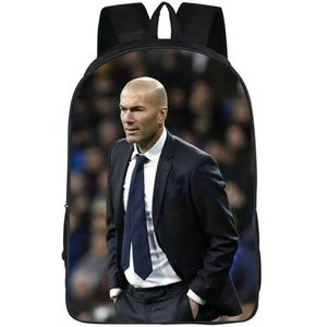 Zinedine Zidane Backpack Zizou Daypack Star Football Borse Soccer Soccer Sport Packsack Printhack Picture Picture Photo Day Pack
