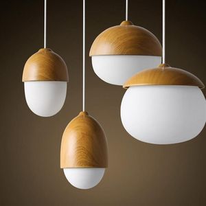 Modern LED -hängande lampa nordisk mutter form hänge ljus glas ljuskronor restaurang belysning matsal bar belysning dekoration245i