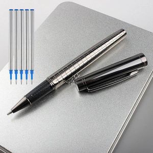 Business Grey Ballpoint Pen Gun Metal Student Office School Supplies Roller Ball