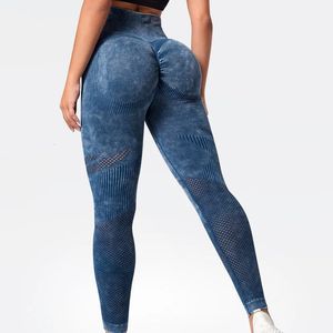 Women Seamless Leggings Washing Yoga pants Bubble Butt Push Up Fitness Legging High Waist Scrunch Tight Mujer Gym 231221